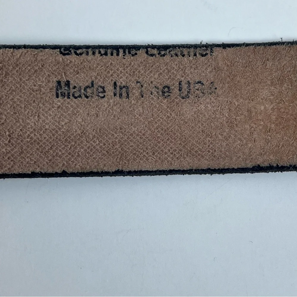 Men's Genuine Leather Hand Tooled & Embossed Eagle Themed Brown Belt Size 42
